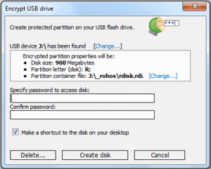 Beskyt USB nøgle med password