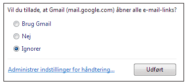 Gmail som standard mail klient i Windows