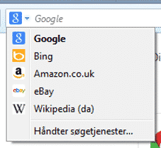 Vælg søgemaskine i browser - Firefox