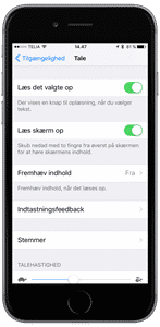 Få iPhone til at læse op med Siri