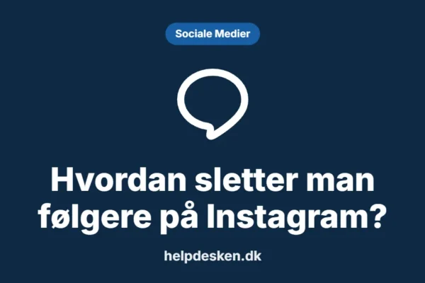Grafisk featured image i kategorien Sociale Medier, med et stiliseret brand line-ikon på ensfarvet baggrund, der illustrerer emnet «Hvordan sletter man følgere på Instagram?».