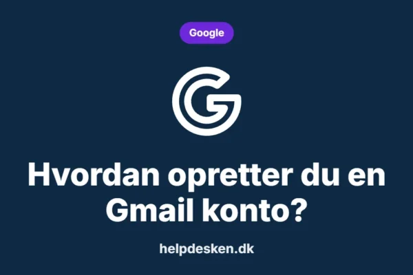 Grafisk featured image i kategorien Google, med et stiliseret brand google-ikon på ensfarvet baggrund, der illustrerer emnet «Hvordan opretter du en Gmail konto?».