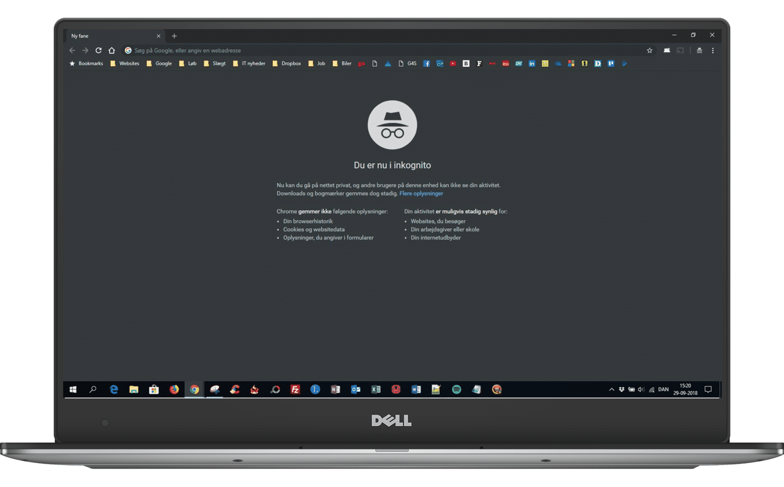Chrome Inkognito på computer