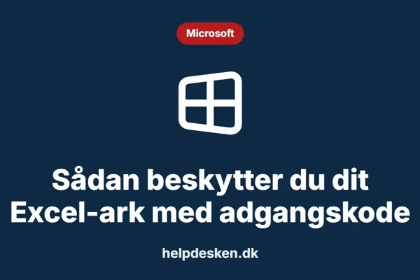 Sådan beskytter du dit Excel-ark med adgangskode